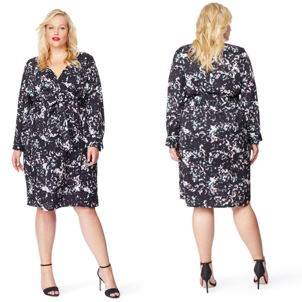 Rebel Wilson Angels confetti blur wrap dress